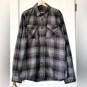 Dixxon Boneless OG Heritage Flannel‎ Black Gray Red Plaid Large Tall